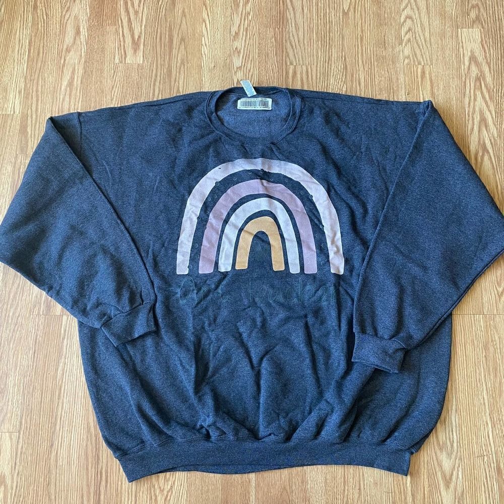Art Teacher Rainbow Crewneck Sweatshirt 3XL